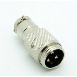 PLUG & JACK, DIN, METAL, INLINE, 3P, (M)