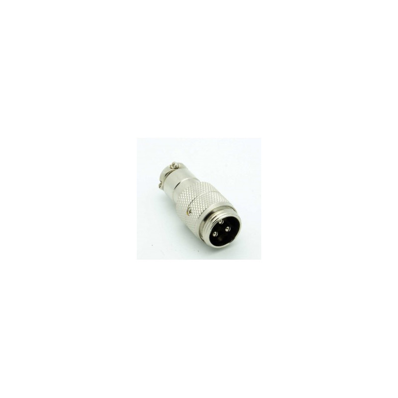 PLUG & JACK, DIN, METAL, INLINE, 3P, (M)