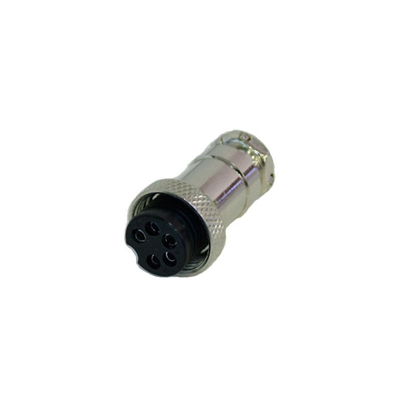 PLUG & JACK, MINI DIN, METAL, INLINE, 5P, (F)