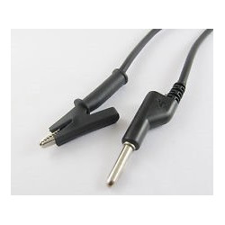 ALLIGATOR TO BANANA SILICON CABLE (BLACK)