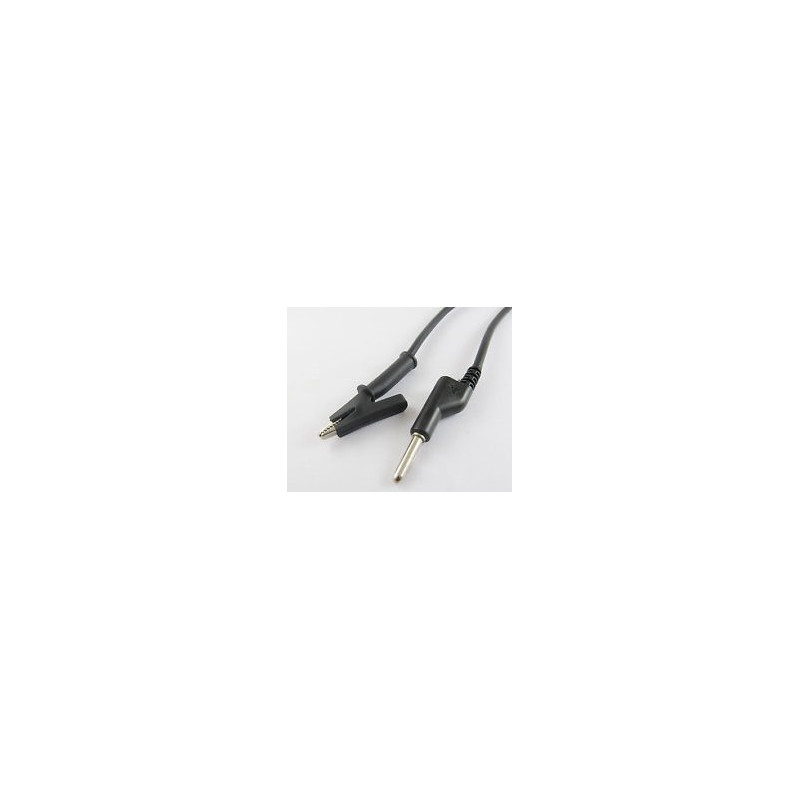 ALLIGATOR TO BANANA SILICON CABLE (BLACK)