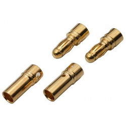 CONNECTORS, BANANA 3.5MM GOLD M/F (2 SETS)