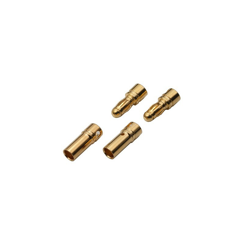 CONNECTORS, BANANA 3.5MM GOLD M/F (2 SETS)