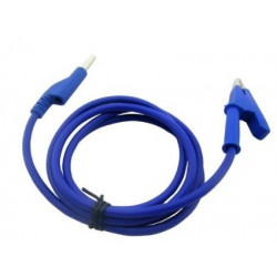 ALLIGATOR TO BANANA SILICON CABLE (BLUE)