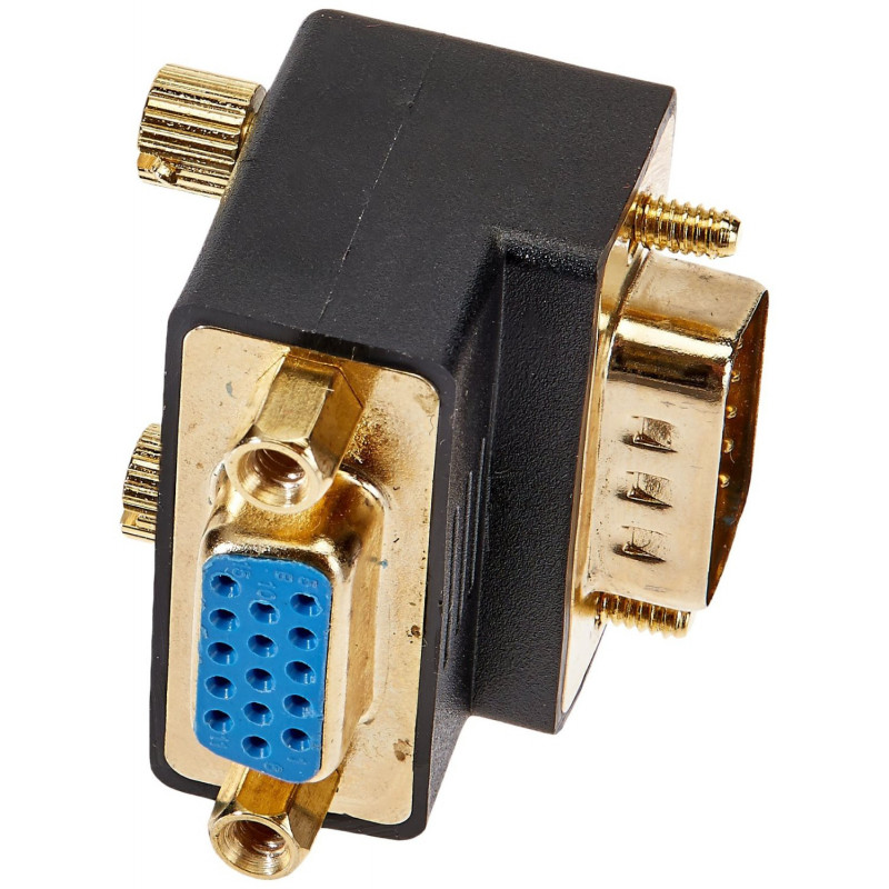 VGA COUPLER F/M - 90 DEGREE (GOLD PLATED)