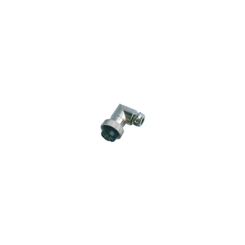 PLUG & JACK, DIN, METAL, RIGHT ANGLE, 3P, (F)