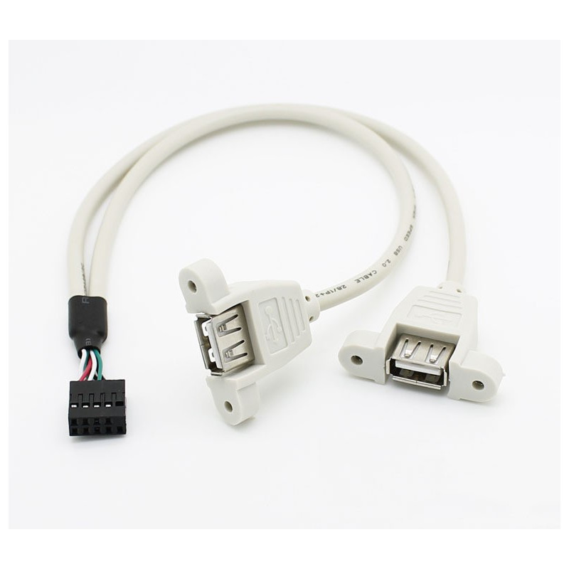 DUAL USB MOUNT WITH JUMPER CABLE LEADS