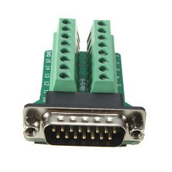 DB15 TERMINAL CONNECTOR, STANDARD,RECEPTACLE