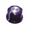 KNOB, FLUTED WITH LINE & SKIRT, FLOWER SHAPE, VIOLET