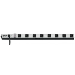 24" PWR STRIP, 8 OUTLETS, 15A W/ CIR. BREAKER & IN