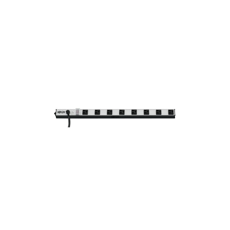 24" PWR STRIP, 8 OUTLETS, 15A W/ CIR. BREAKER & IN