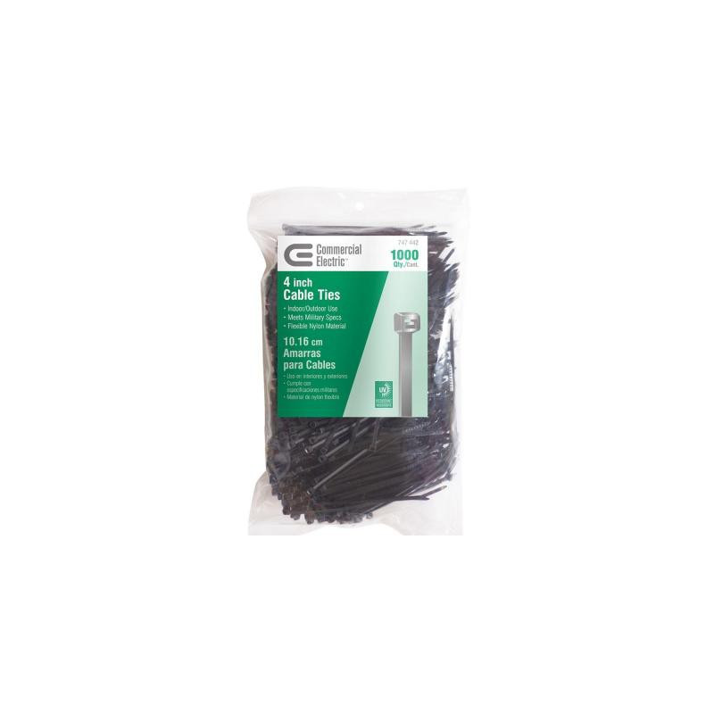 CABLE TIE 4" GT-100MB BLK 1000PCS