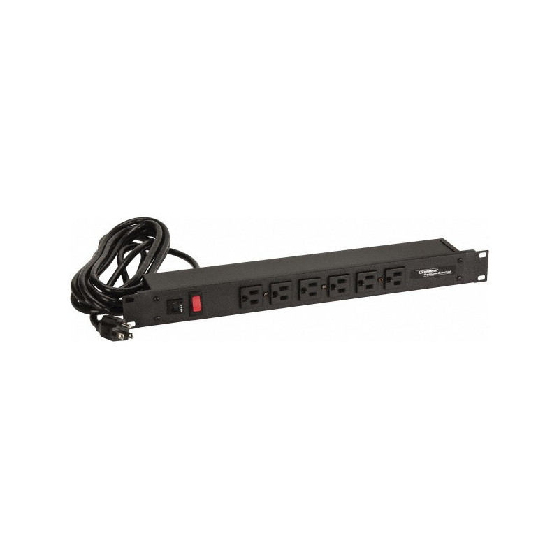 POWER BAR 19" 6 OUTLET W/CABLE