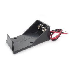 BATTERY HOLDER, 9V HOLDER OPEN, BH-9VPC w/ WIRE