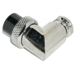 PLUG & JACK, DIN, METAL, RIGHT ANGLE, 4P, (F)