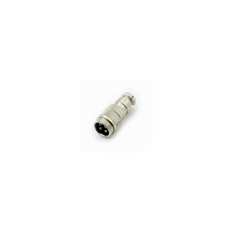 PLUG & JACK, MINI DIN, METAL, INLINE, 4P, (M)