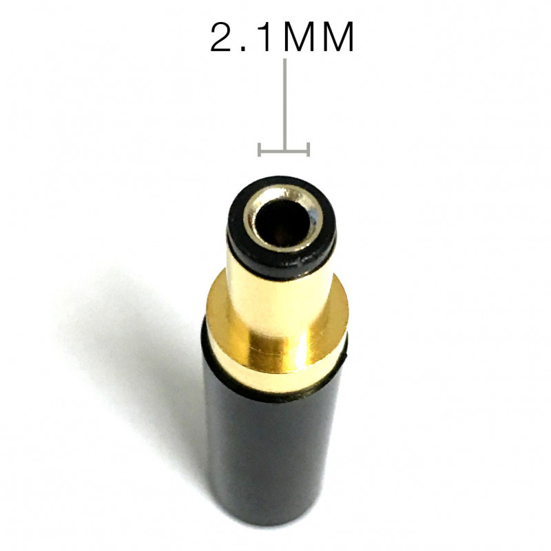 DC POWER PLUG 2.1MM X 5.5MM GOLD PLATED NO STRAIN RELIEF