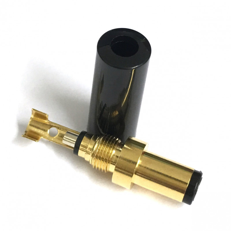 DC POWER PLUG 2.1MM X 5.5MM GOLD PLATED NO STRAIN RELIEF