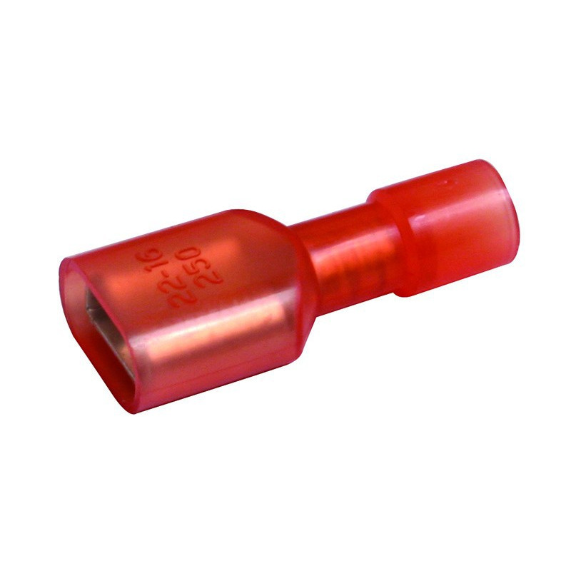 QUICK CONNECTORS RED FEMALE INSULATED 10PCS