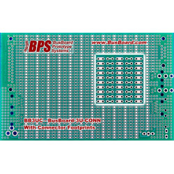 BUSBOARD-3U-CONN ZIG-ZAG TRACKS, 1.6X1CM 1 SIDED, SOLDERMASK