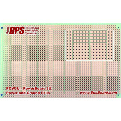 POWERBOARD-3U POWER BUSES, 6 HOLE STRIPS, 1 SIDED 160X100MM