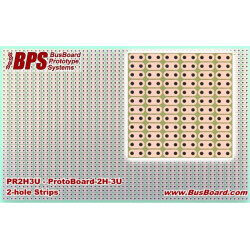 PROTOBOARD2H-3U 2 HOLE STRIPS, 1 SIDED, 160X100MM