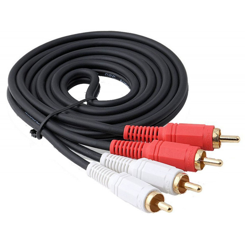 AUDIO CABLE, 2 RCA(M) TO 2 RCA(M), 15M