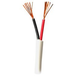 CABLE, PVC JACKETED 2XAWG22 WHITE 2464 FT1 UL AWM