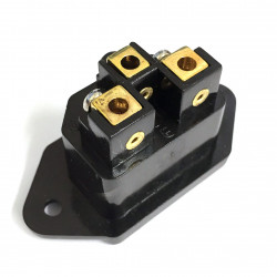 AUDIO GRADE IEC POWER SOCKET PANEL MOUNTED W/SCREW TERMINAL