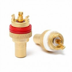 RCA JACK CHASSIS MOUNT AUDIO GRADE GOLD PLATED