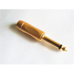 PHONE PLUG 1/4" GOLD PLATE...