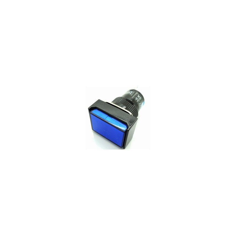 PUSH BUTTON SR33R21 W/12V LAMP MOM (BLUE)