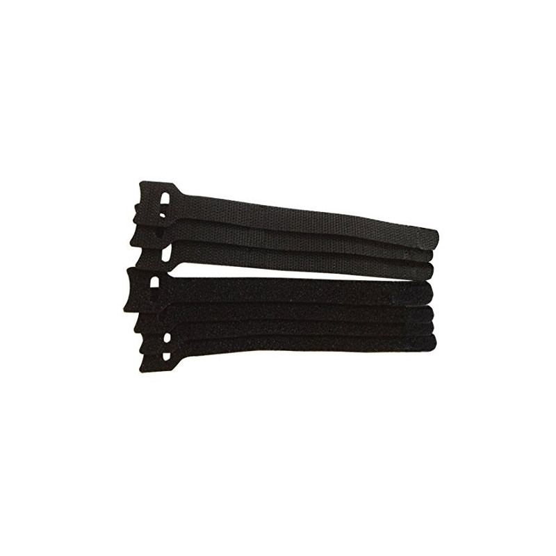 CABLE TIE 6" VELCRO BLACK 10PCS