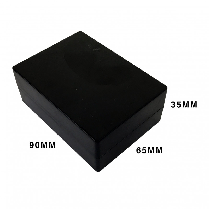 ENCLOSURE, PLASTIC BOX BLACK 90X35X65MM