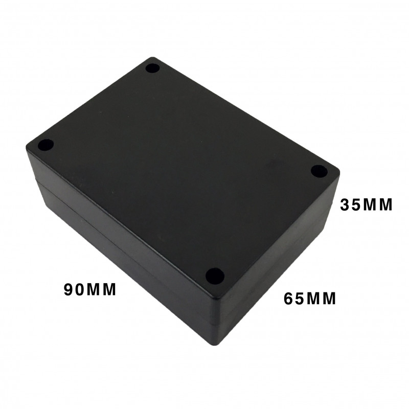 ENCLOSURE, PLASTIC BOX BLACK 90X35X65MM