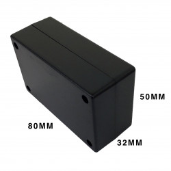 ENCLOSURE, PLASTIC BOX BLACK 78X48X30MM