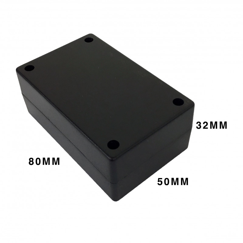 ENCLOSURE, PLASTIC BOX BLACK 78X48X30MM