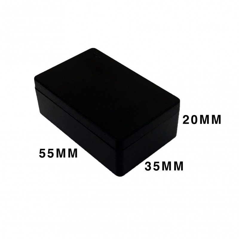 ENCLOSURE, PLASTIC BOX 60X35X20MM BLACK