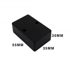 ENCLOSURE, PLASTIC BOX 60X35X20MM BLACK