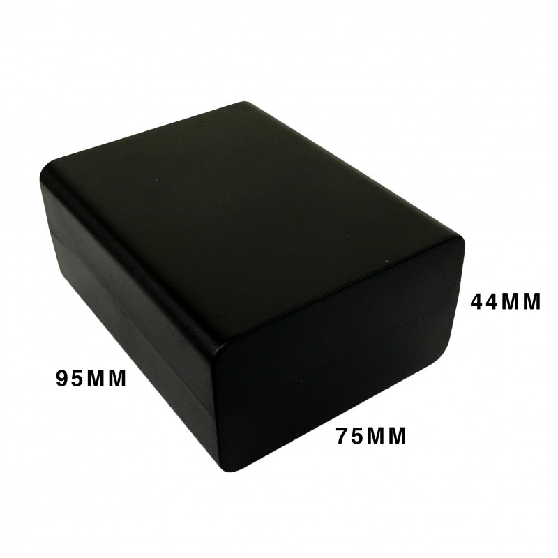 ENCLOSURE, PLASTIC BOX BLACK 94X74X43MM