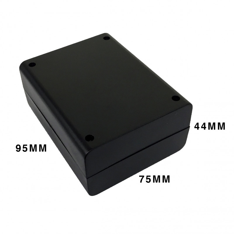 ENCLOSURE, PLASTIC BOX BLACK 94X74X43MM