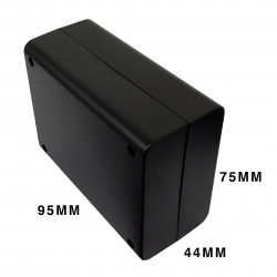 ENCLOSURE, PLASTIC BOX BLACK 94X74X43MM