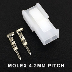 MOLEX PLUG, PITCH 4.2MM, 2 POS W/PINS, 39-01-2021