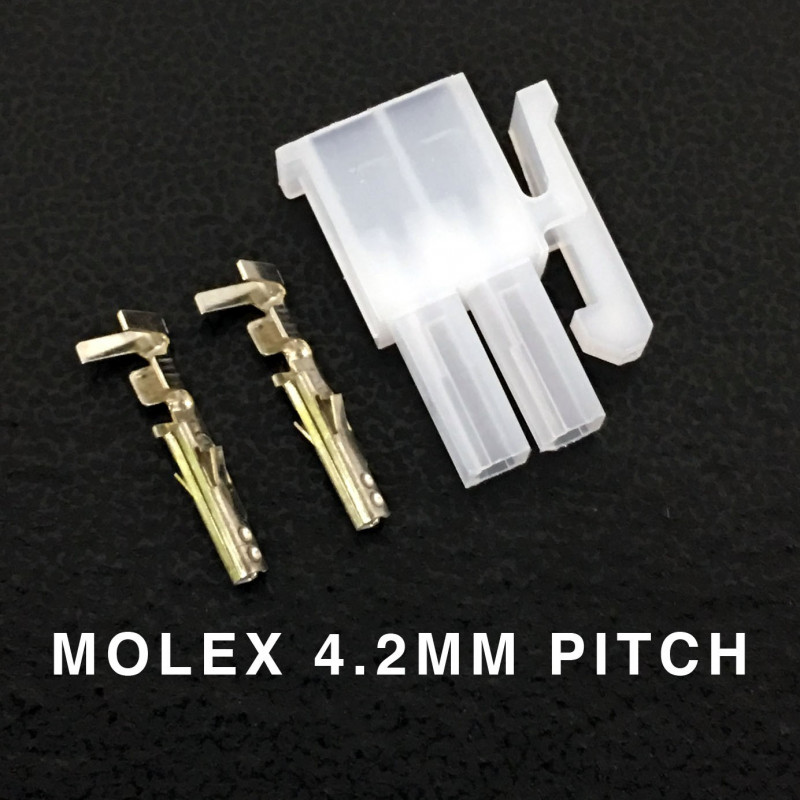 MOLEX SOCKET, PITCH 4.2MM, 2 POS W/PINS 30-01-2020