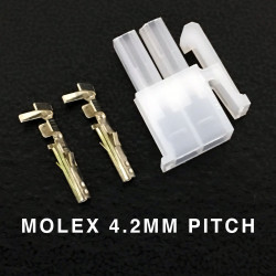 MOLEX SOCKET, PITCH 4.2MM, 2 POS W/PINS 30-01-2020