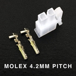 MOLEX SOCKET, PITCH 4.2MM, 2 POS W/PINS 30-01-2020