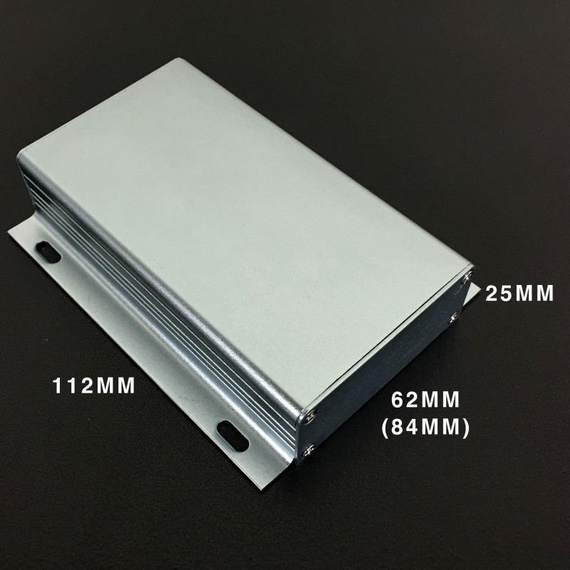 ENCLOSURE, ALUMINUM SHUTTER BOX 112X62(84)X25MM