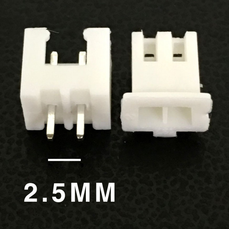 CONNECTORS, JST, XHS, 2PINS, 2.50MM (M/F) 4 SETS