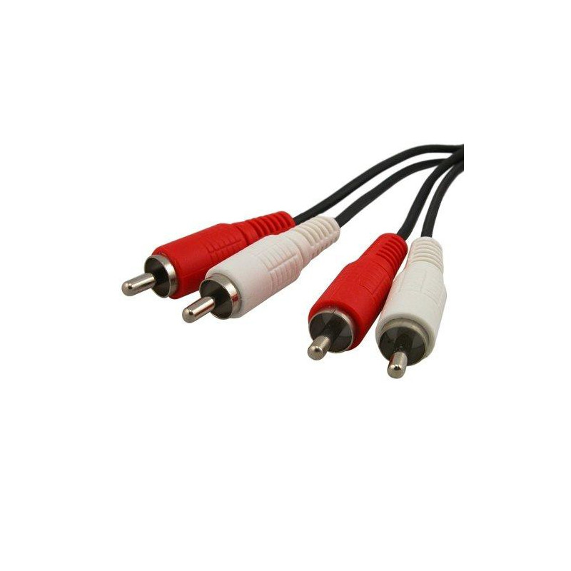 AUDIO CABLE, 2 RCA(M) TO 2 RCA(M), 1.5M