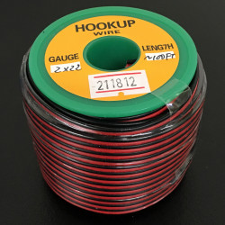 HOOK UP WIRE 2X22AWG R/B -...